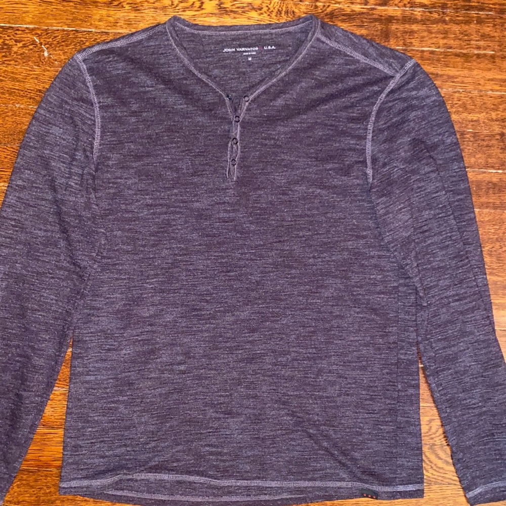John Varvatos Henley heather men’s shirt